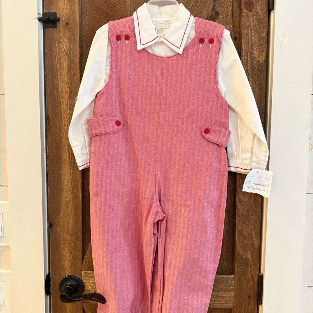 Red/white New With Tags - Kids Overalls by Strasburg